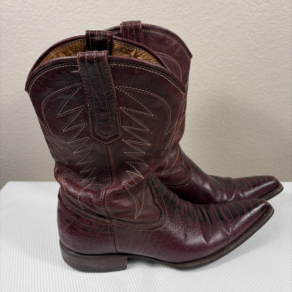 Botas San Crispin Guatemala Made Cowboy Boots Size 39 / Mens 6.5 - Picture 3 of 10